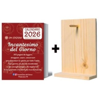Incantesimo del Giorno - Calendario 2026 con supporto in legno