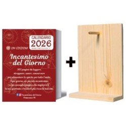 Incantesimo del Giorno - Calendario 2026 con supporto in legno